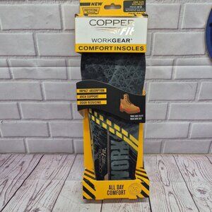 Copper Fit Work Gear Comfort Insoles W/Arch Support Men Size 8-13 Women 9.5-14.5